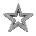 Star - Silver 3-D Cut-Out Pin